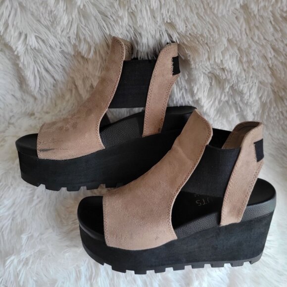 Coconuts By Matisse Tan Suede Platform Ada Wedge-US 7M - Picture 6 of 10